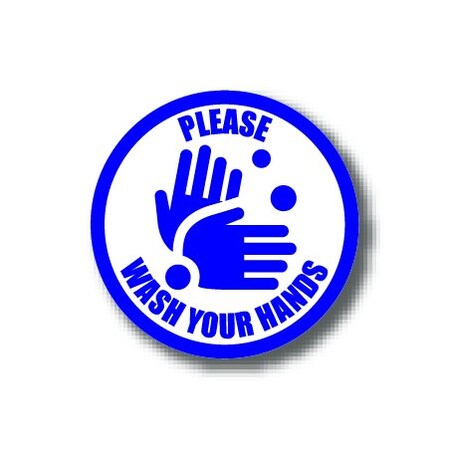 Ergomat 6in CIRCLE SIGNS Please Wash Your Hands DSV-SIGN 36 #6355 -UEN